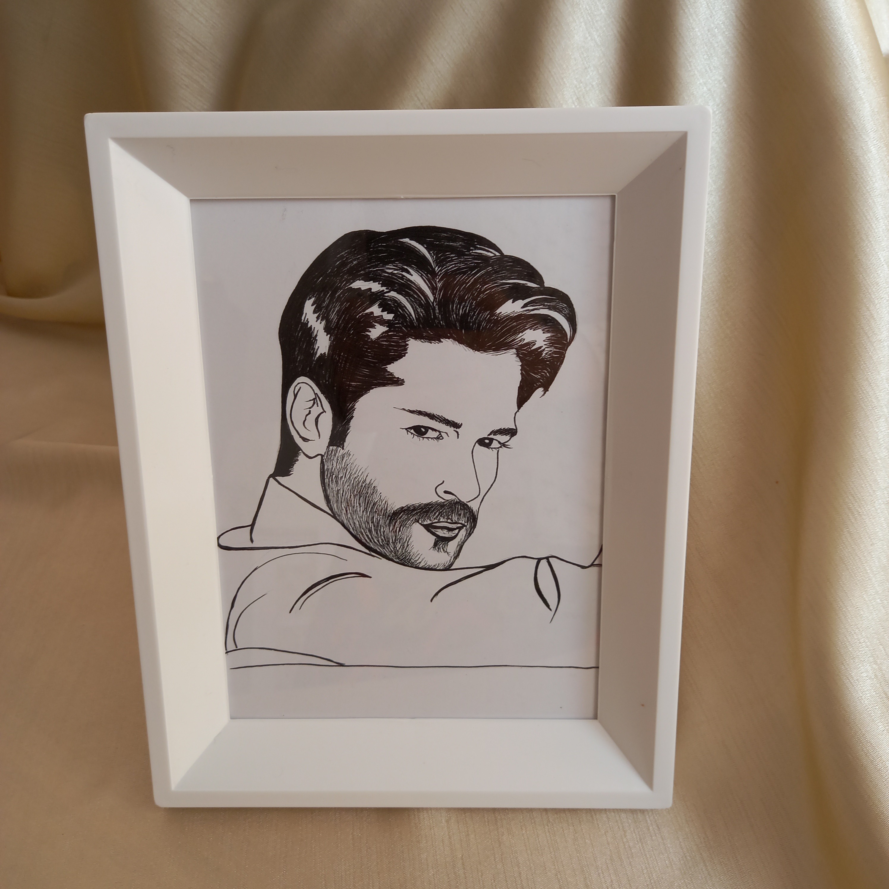 نقاشی چهره به سبک آنالیز  کار شده با راپید