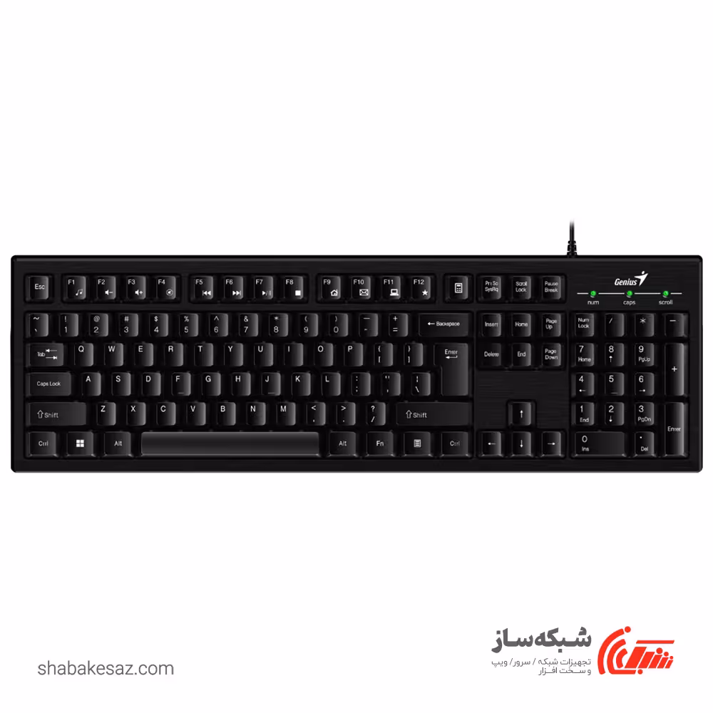 قیمت و خرید کیبورد جنیوس با سیم Genius KB-101 - شبکه ساز