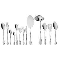 سرویس قاشق و چنگال 18 نفره ناب استیل طرح برلین استیل براق (116 پارچه)
