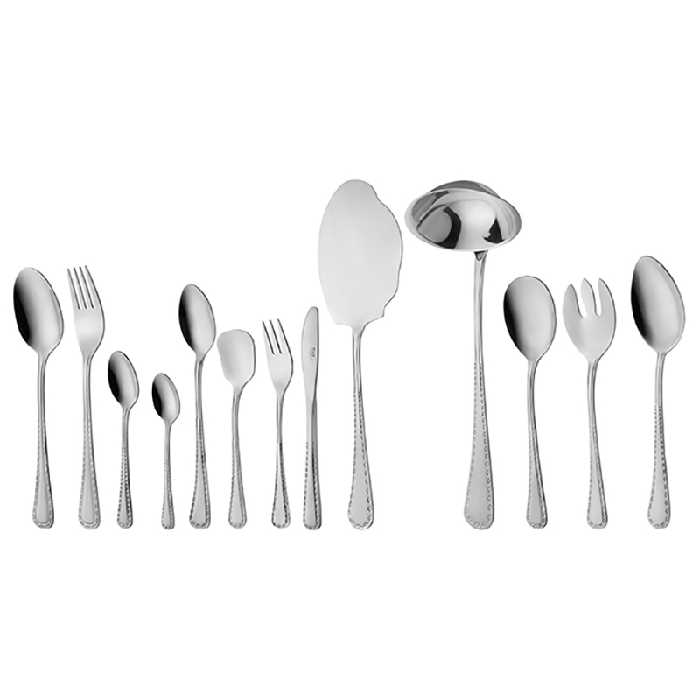 سرویس قاشق و چنگال 18 نفره ناب استیل طرح برلین استیل براق (116 پارچه)