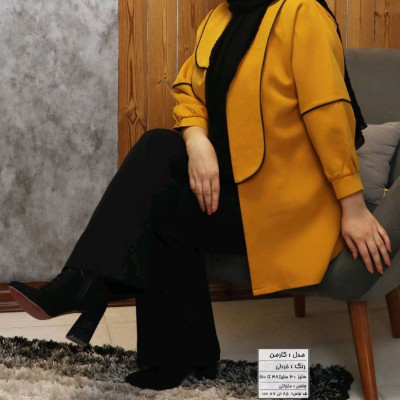 مانتو اسپرت زنانه کرپ مدل مازراتی سایز بزرگ تا سایز 60 مدل کارمن