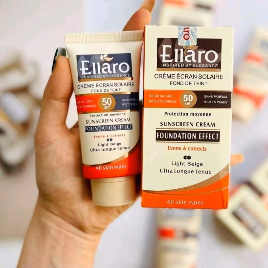 کرم ضد آفتاب رنگی spf50رنگ بژ طبیعی مناسب پوست های چرب  ، حساس و مختلط