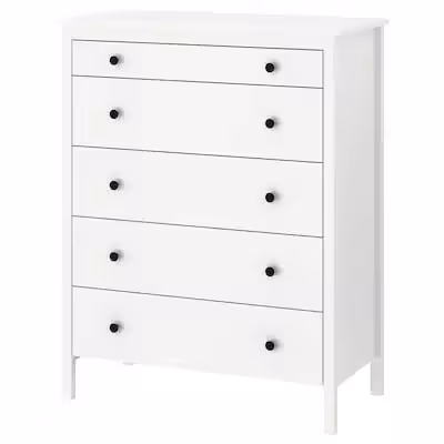 درارو سفید 5 کشو ایکیا مدل KOPPANG/ سایز 114x90 سانتی متر