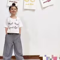 ست جذاب کراپ و شلوارک مژه- پوشاک بنیا 