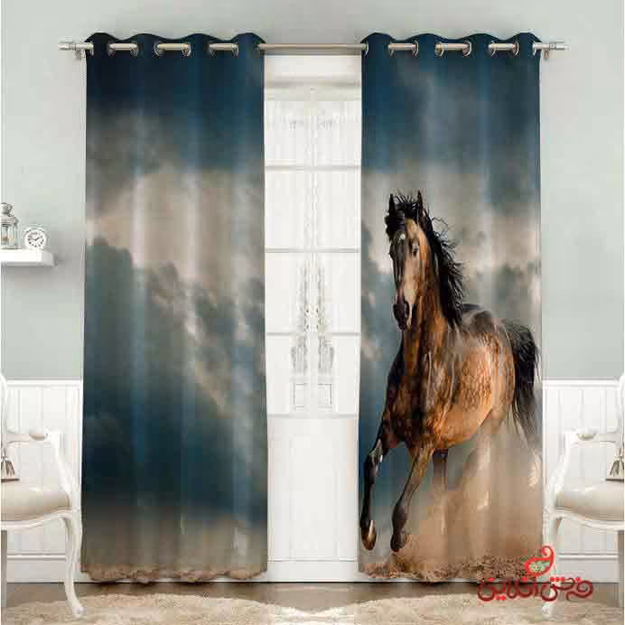 پرده 2عددی طرح سه بعدی اسب کد 2343