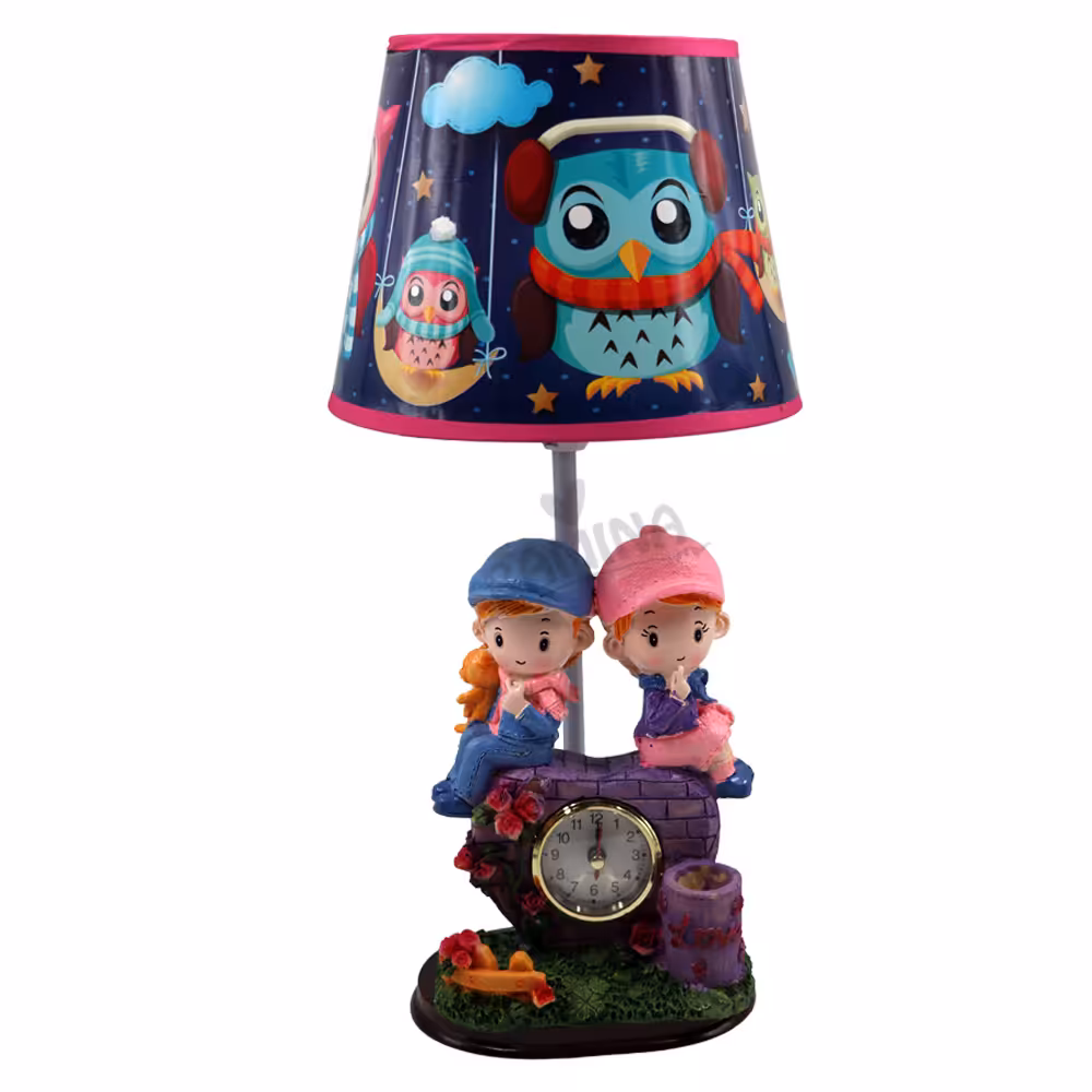 آباژور ساعت دار عروسکی اتاق کودک