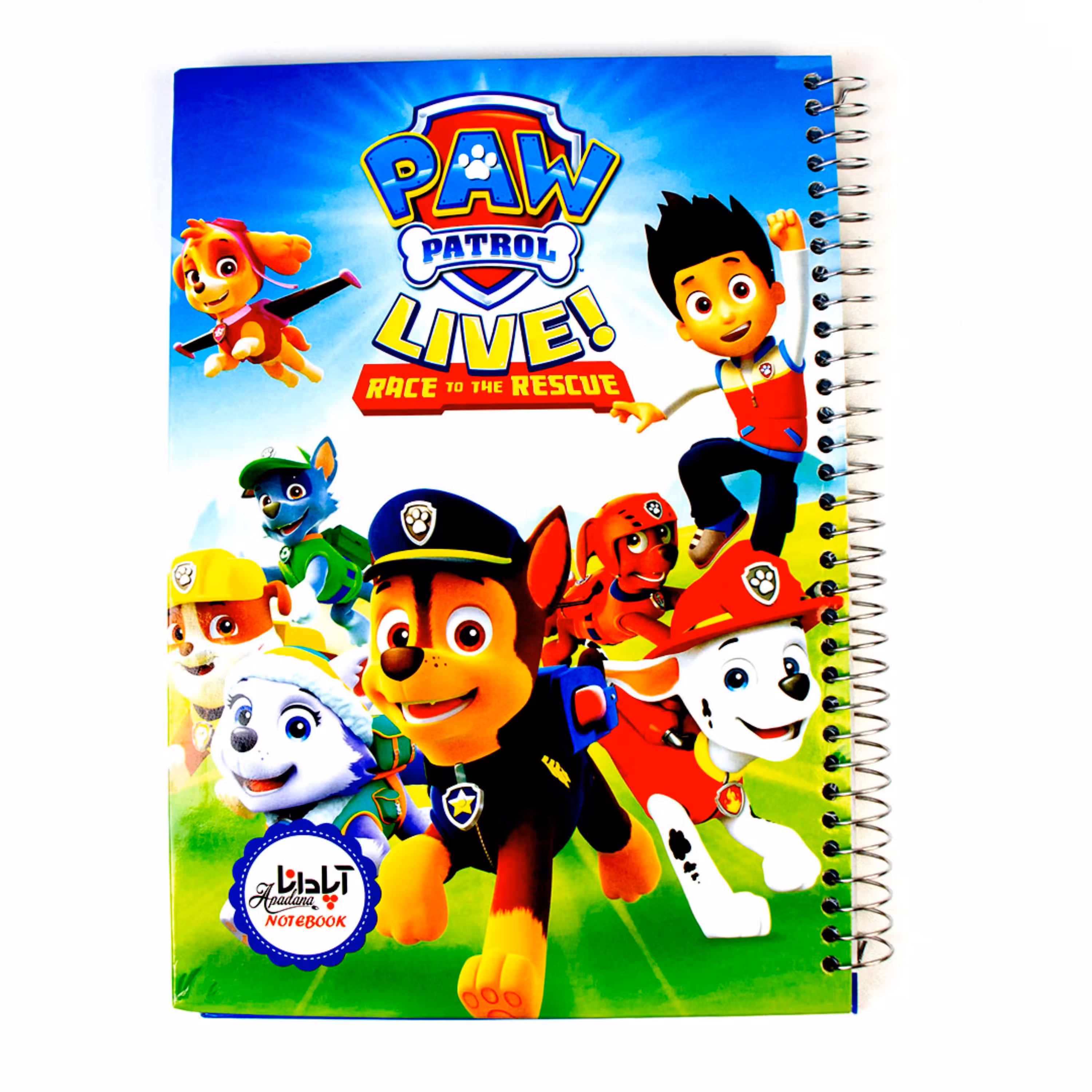 دفتر 100برگ سیمی جلد سخت برند آپادانا طرح سگ های نگهبان کد 1584