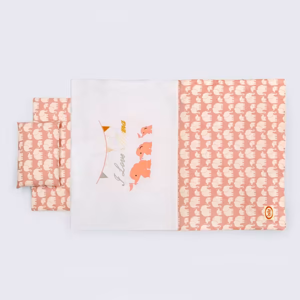 سرویس خواب سه تکه ایسیز طرح فیل صورتی