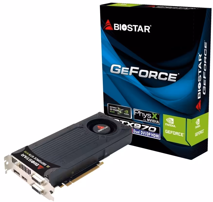 کارت گرافیک بایوستار مدل جی تی ایکس 970 با حافظه 4 گیگابایت