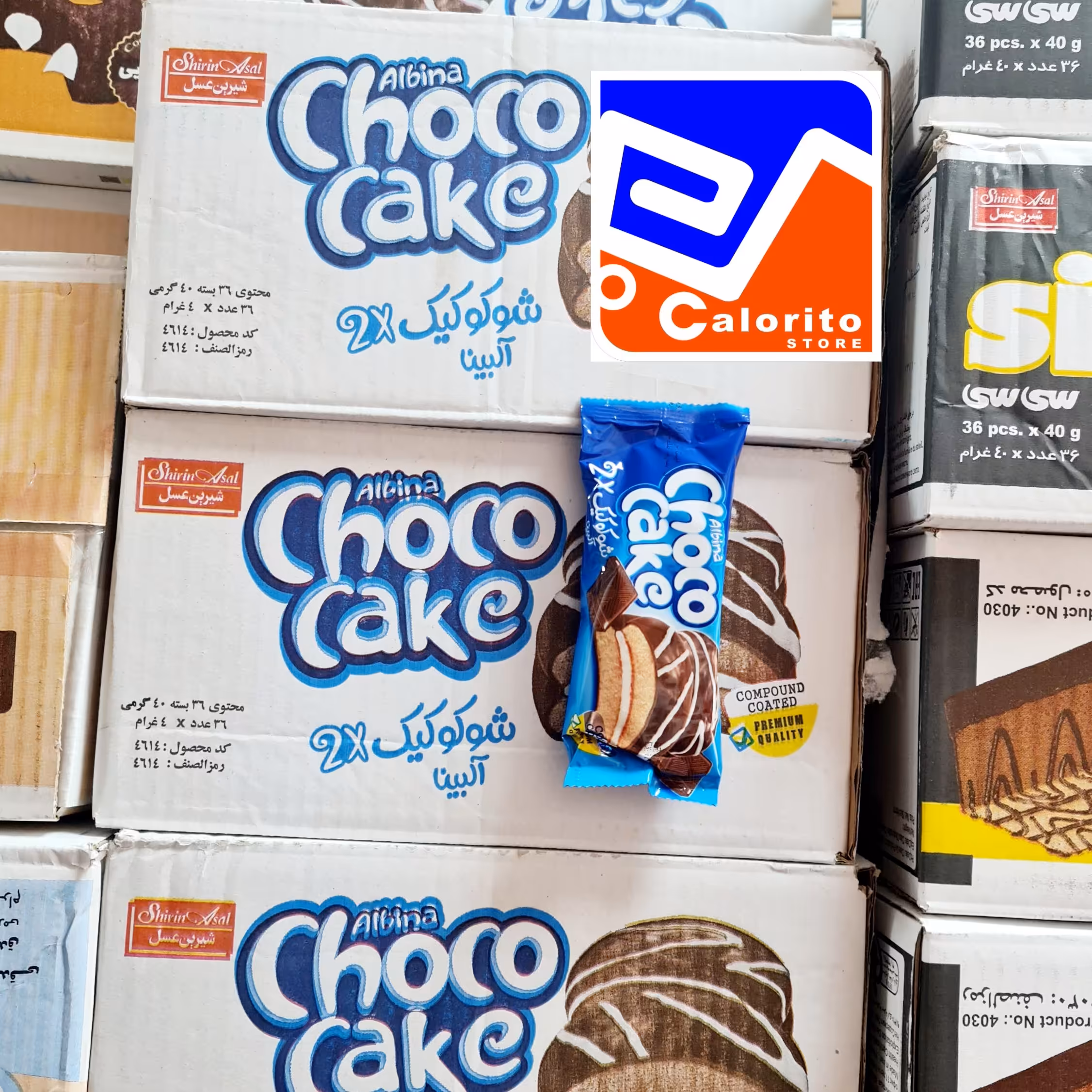 کیک شوکو کیک آلبینا 40 گرمی کارتن 36 عددی