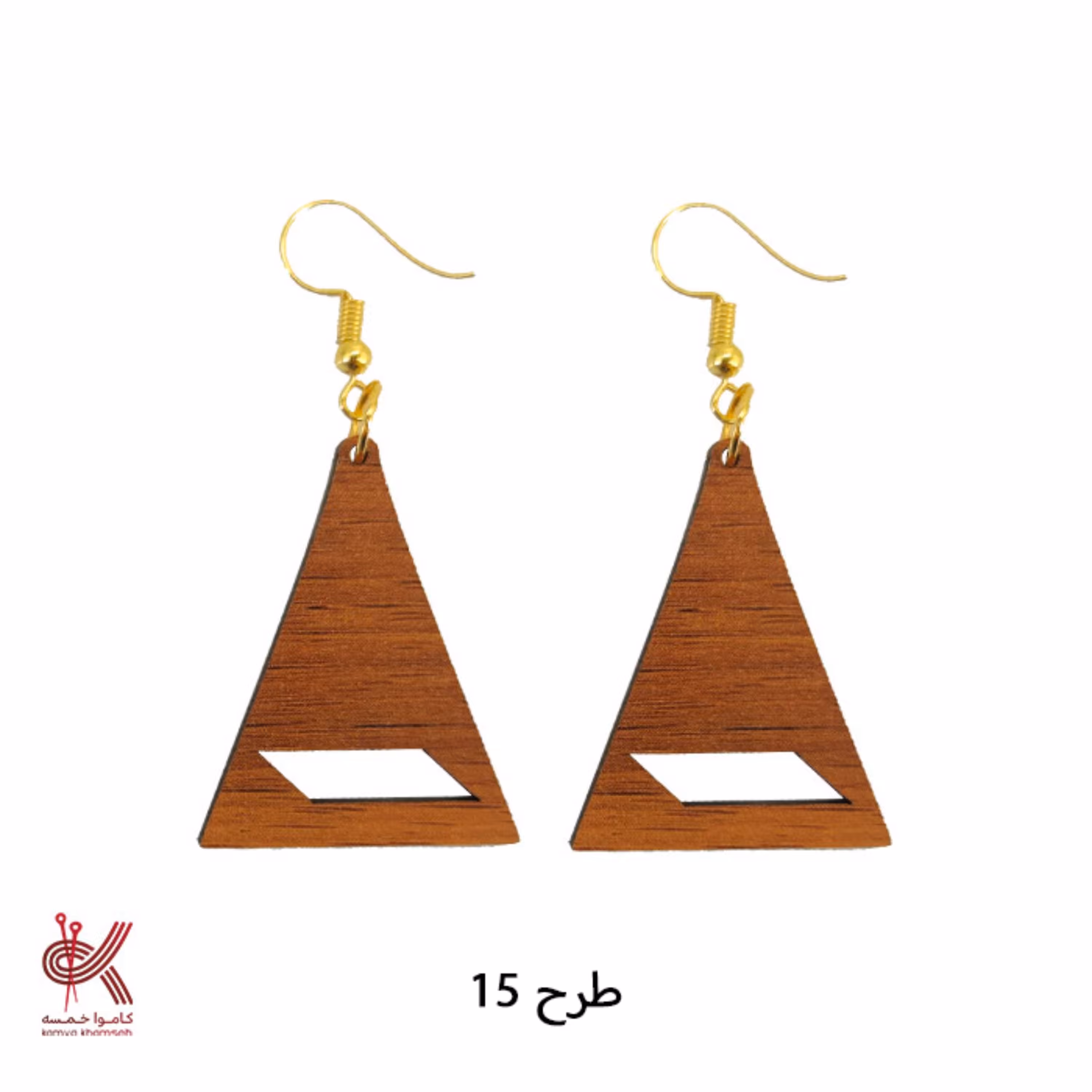 گوشواره چوبی طرح 15