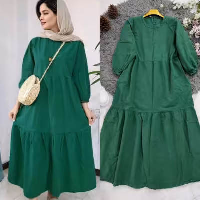 پیراهن ساحلی زنانه نخی مدل مانتو بلند دریا