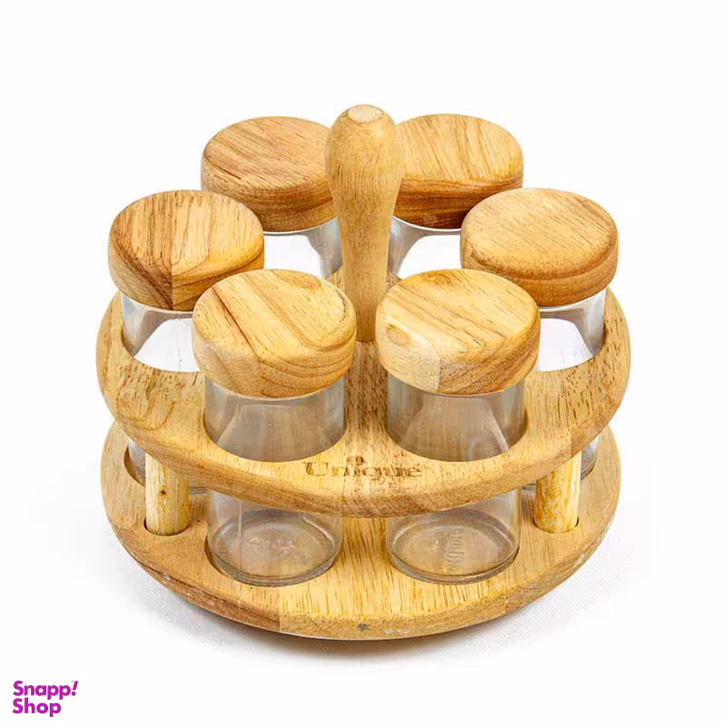 ست جا ادویه ای گردان یونیک کد UN-6119 بسته 6 عددی