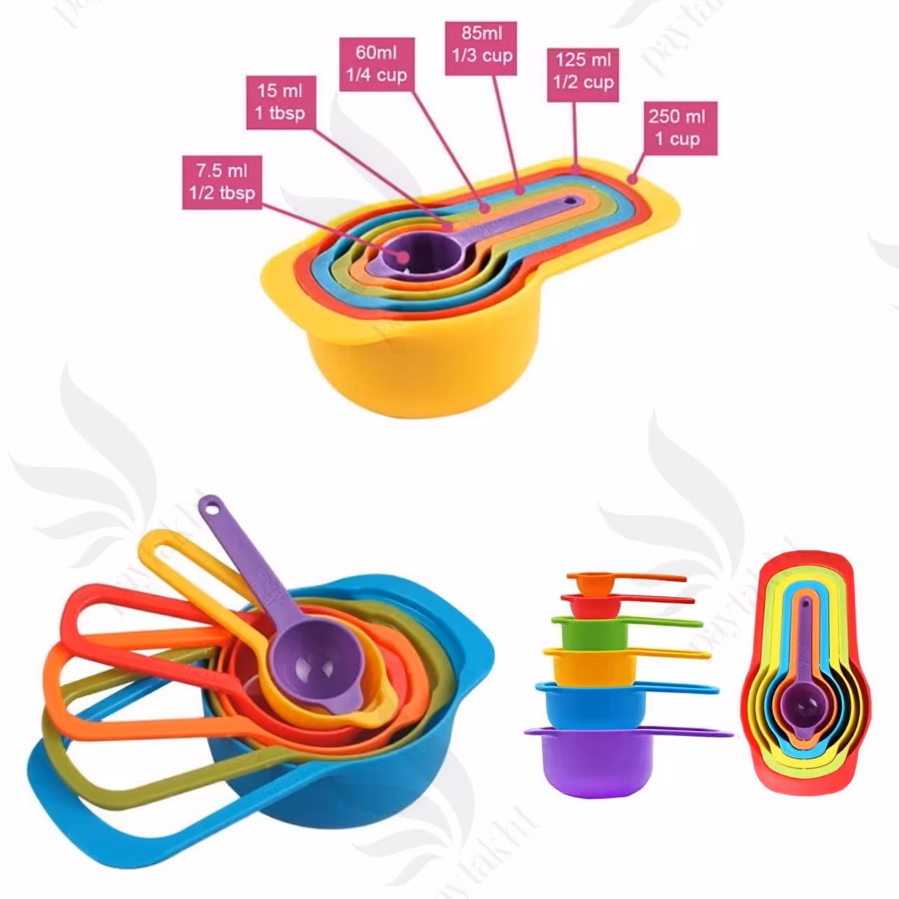 پیمانه 6 تایی خارجی جنس اعلا شماره دار برای اندازه گیری