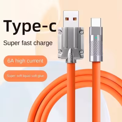 کابل تبدیل USB به USB-C سوپر فست مدل 120W کابل شارژ تایپ سی کابل شارژ گوشی