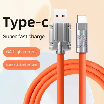 کابل تبدیل USB به USB-C سوپر فست مدل 120W کابل شارژ تایپ سی کابل شارژ گوشی