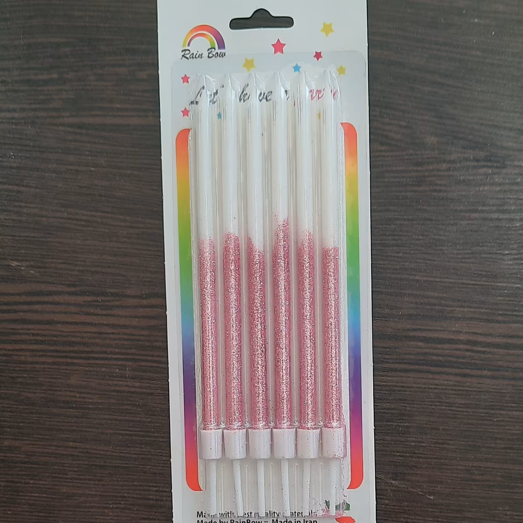 شمع صورتی  6عددی