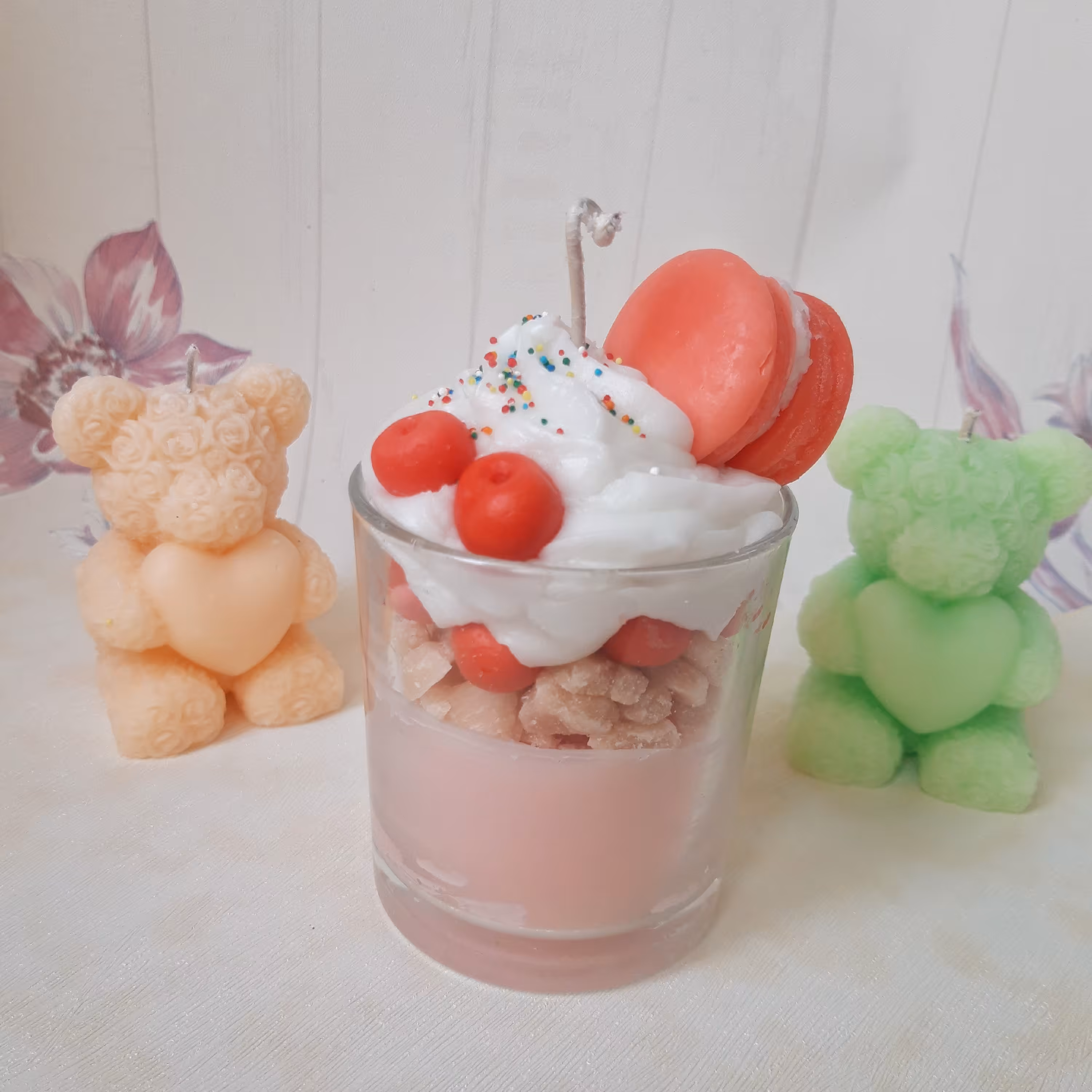 شمع دسر لیوانی گیلاس