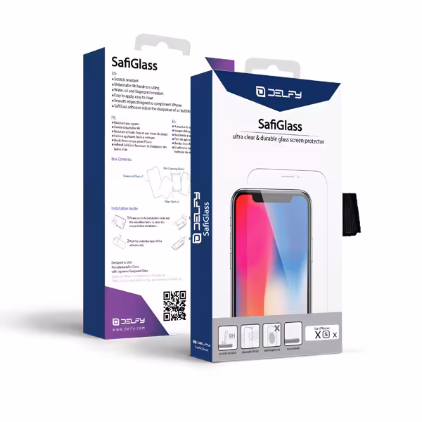 دلفی گلس محافظ صفحه نمایش مدل SafiGlass Screen Protector مخصوص آیفون ایکس اس - Hiapple.ir