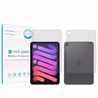 گلس صفحه نمایش و پشت تبلت اپل iPad mini (2021) مدل نانو هیدروژل شفاف برند راک اسپیس کد LL