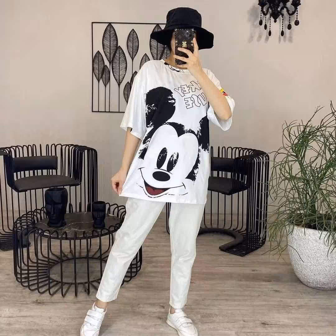 تیشرت لانگ طرح میکی موس 