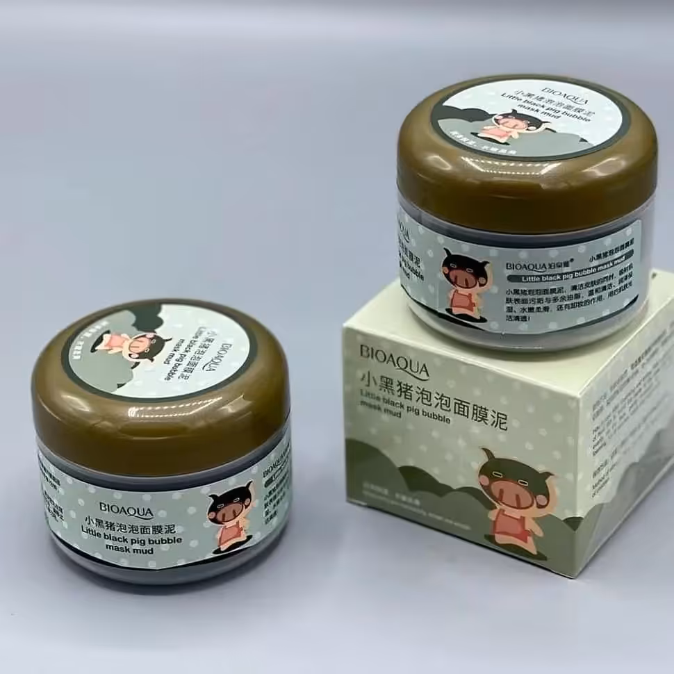 ماسک حبابی کربن بیوآکوا(پاک کننده عمیق و کوچک کننده منافذ باز)