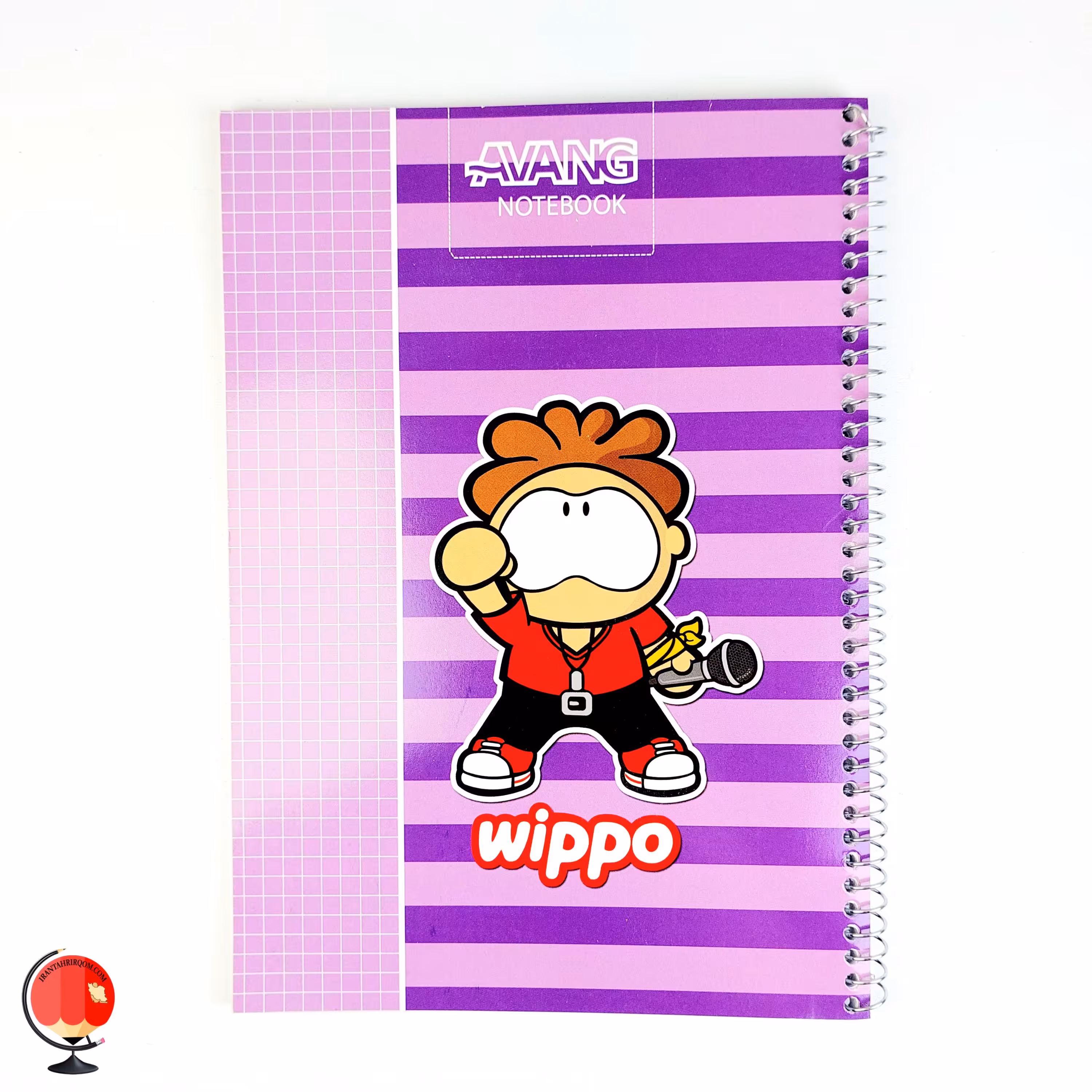 دفتر فنری شطرنجی 1 سانت 50 برگ آونگ بنفش کد 3365