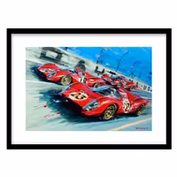 تابلو دکوراتیو مدل نقاشی خودرو کلاسیک کد 1171