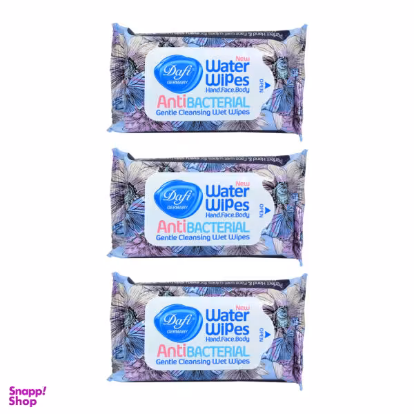 دستمال مرطوب دافی (Dafi) مدل Anti Bacterial مجموعه 3 عددی