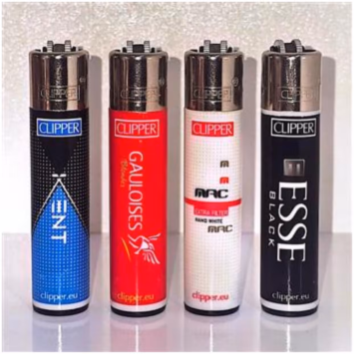 فندک کلیپر سایز بزرگ مجموعه 4 عددی طرح سیگار