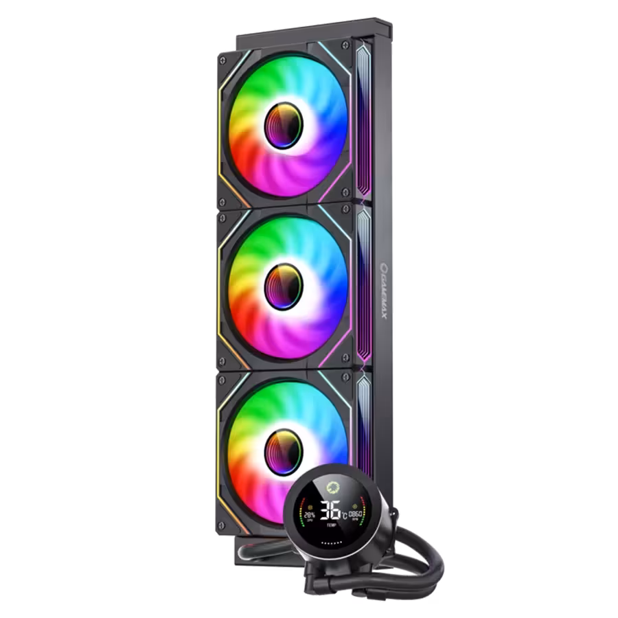 خنک کننده مایع پردازنده گیم مکس GameMax IceBurg 360 Digital Black | فروشگاه تکاف