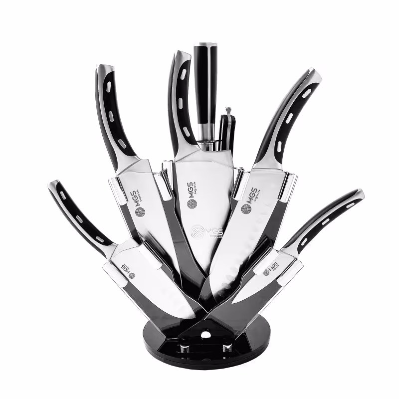 سرویس چاقو آشپزخانه 9 پارچه ام جی اس مدل KS-8010s