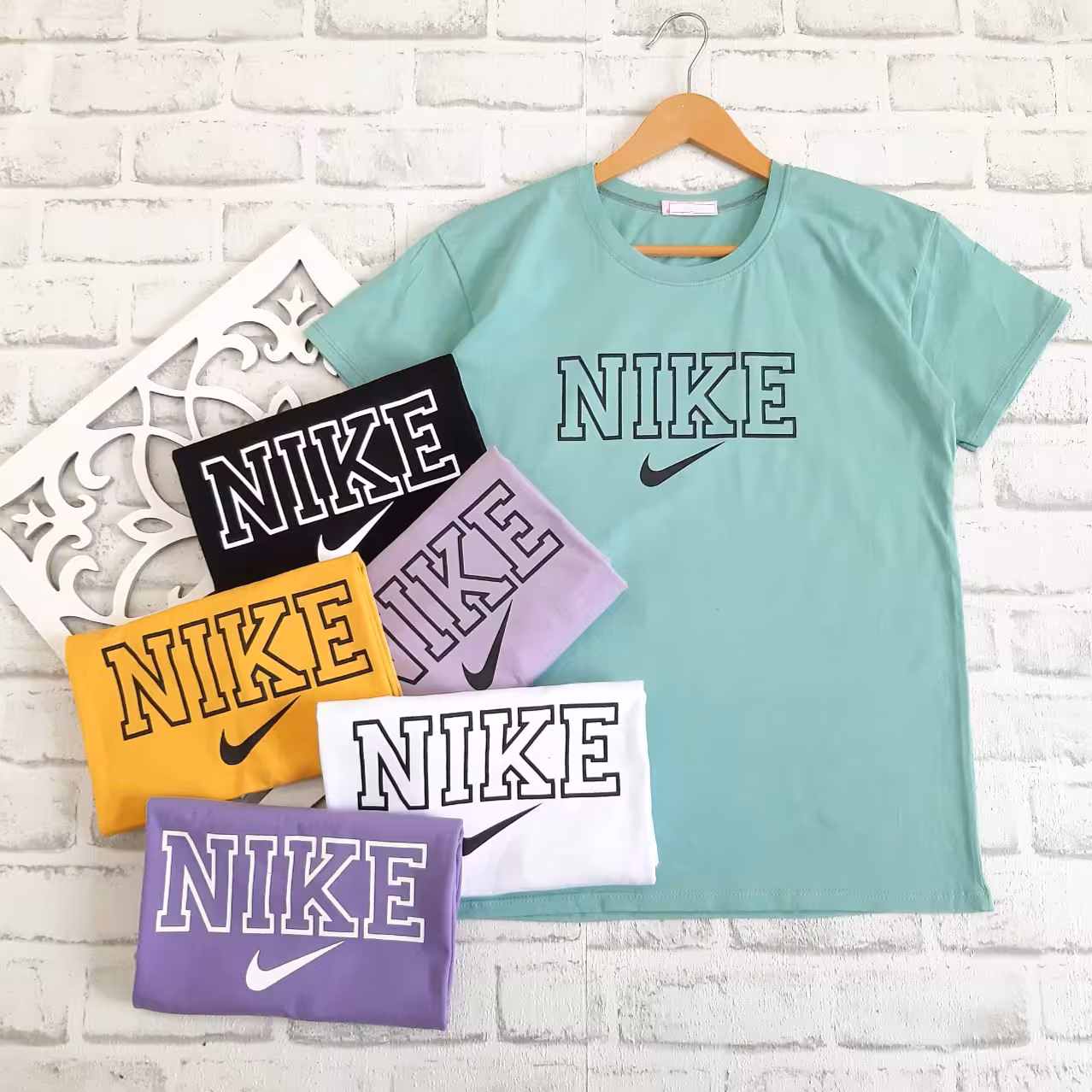 تک تیشرت دخترانه و پسرانه از یازده سال تا بزرگسال طرح نایک فونتی کد 710n