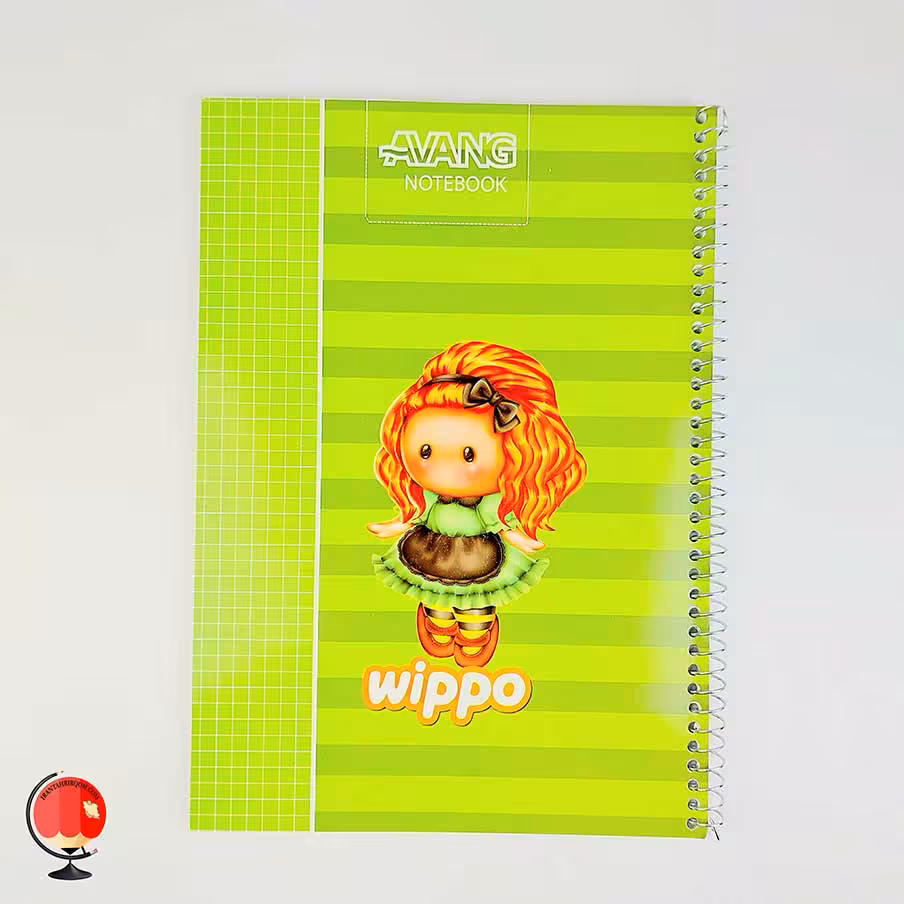 دفتر رسم شطرنجی 1 سانت 50 برگ سیمی جلد سبز آونگ