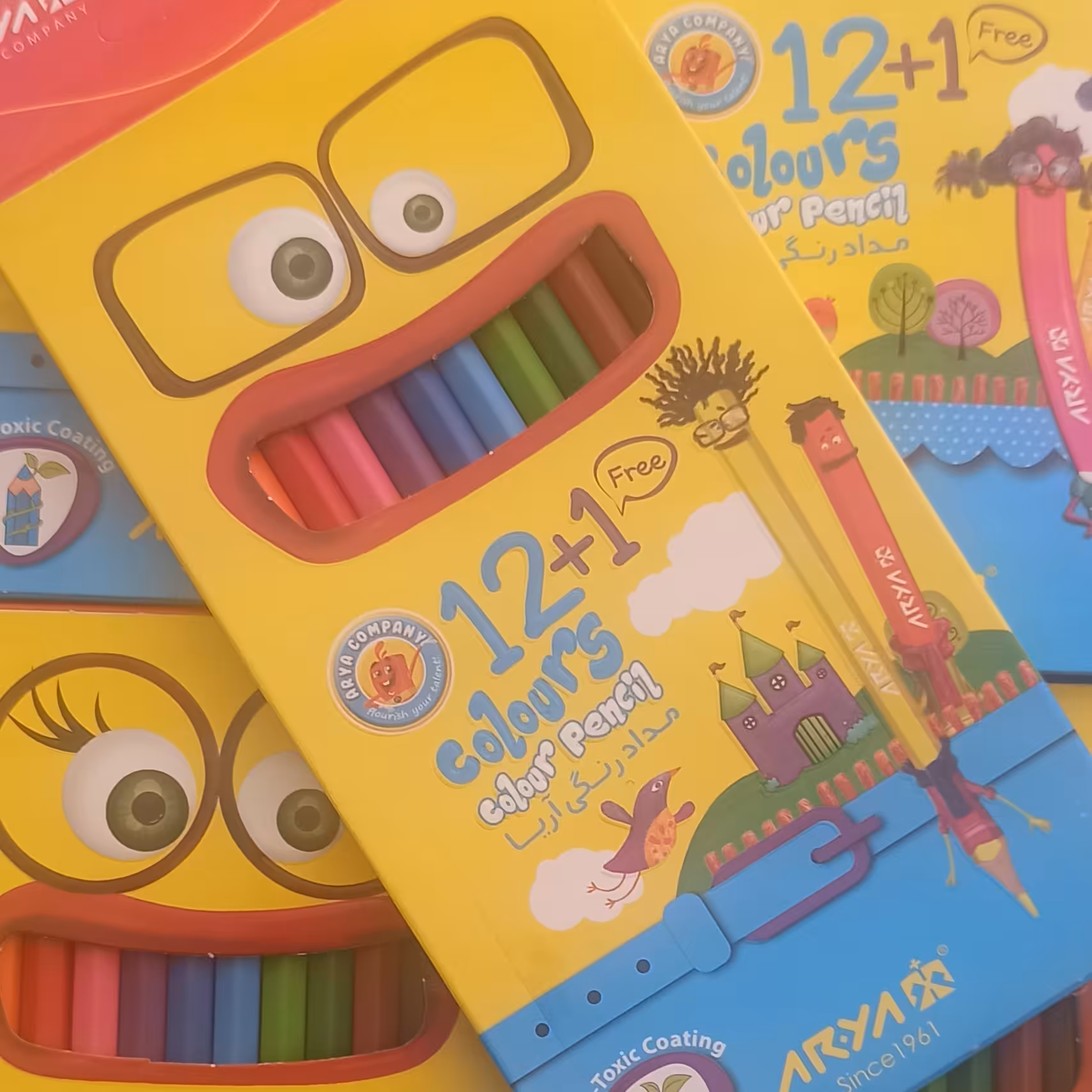 مداد رنگی 12 رنگ آریا 