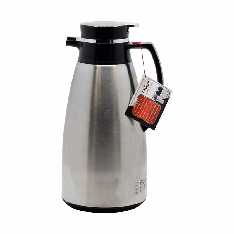 فلاسک 1.9 لیتر بدنه استیل داخل (شیشه ی صورتی) برند یونیک مدل 1827 