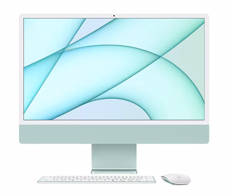 آی مک 24 اینچ اپل مدل CTO M1 chip 8-Core CPU 8-Core GPU 16GB RAM 512GB SSD سبز