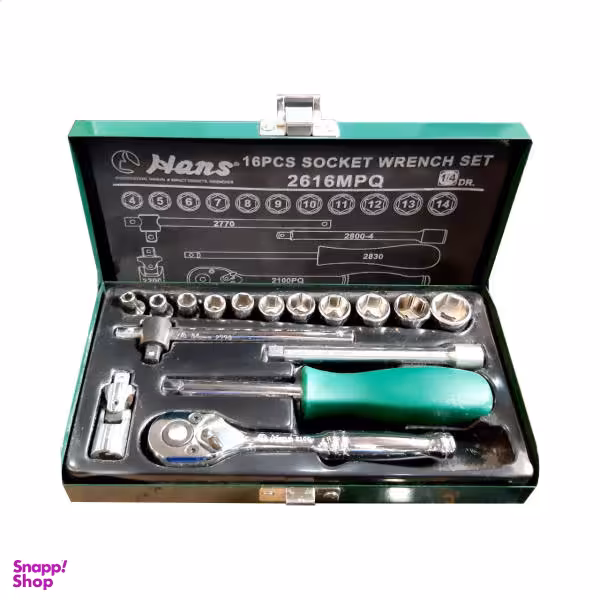 مجموعه 16 عددی اچار بکس هنس مدل 2616MPQ