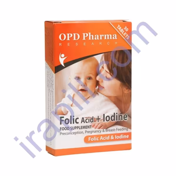 قرص فولیک اسید و ید او پی دی فارما 30 عدد
