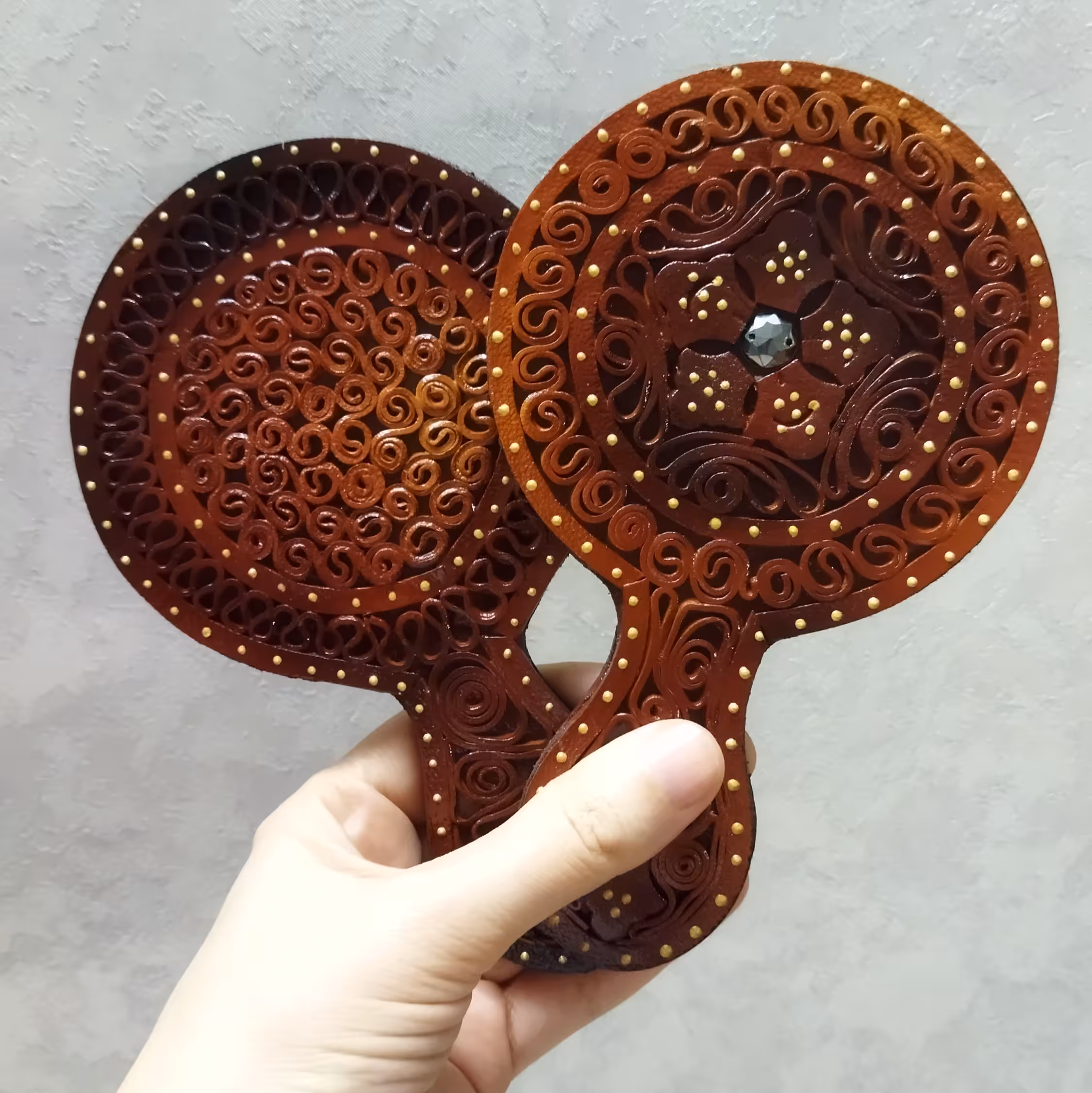 آینه چرم و معرق