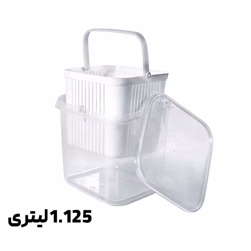 ظرف خیارشور و ترشیجات آبکش دار سایز کوچک 1.125 لیتر مانیا