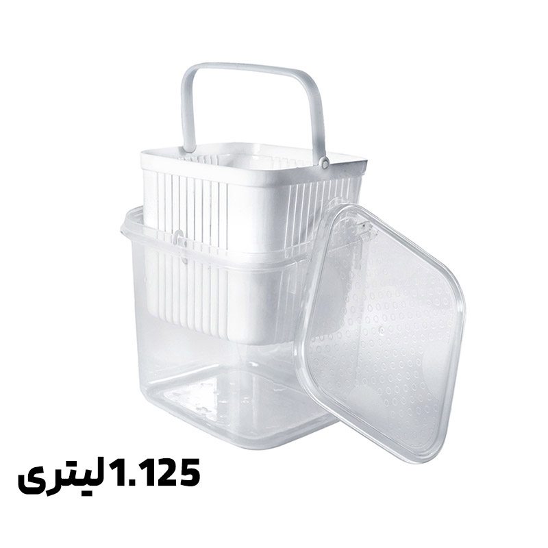 ظرف خیارشور و ترشیجات آبکش دار سایز کوچک 1125 لیتر مانیا