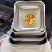 سرویس لگن 4 پارچه استیل مربع برند یونیک آهنربا نگیر 