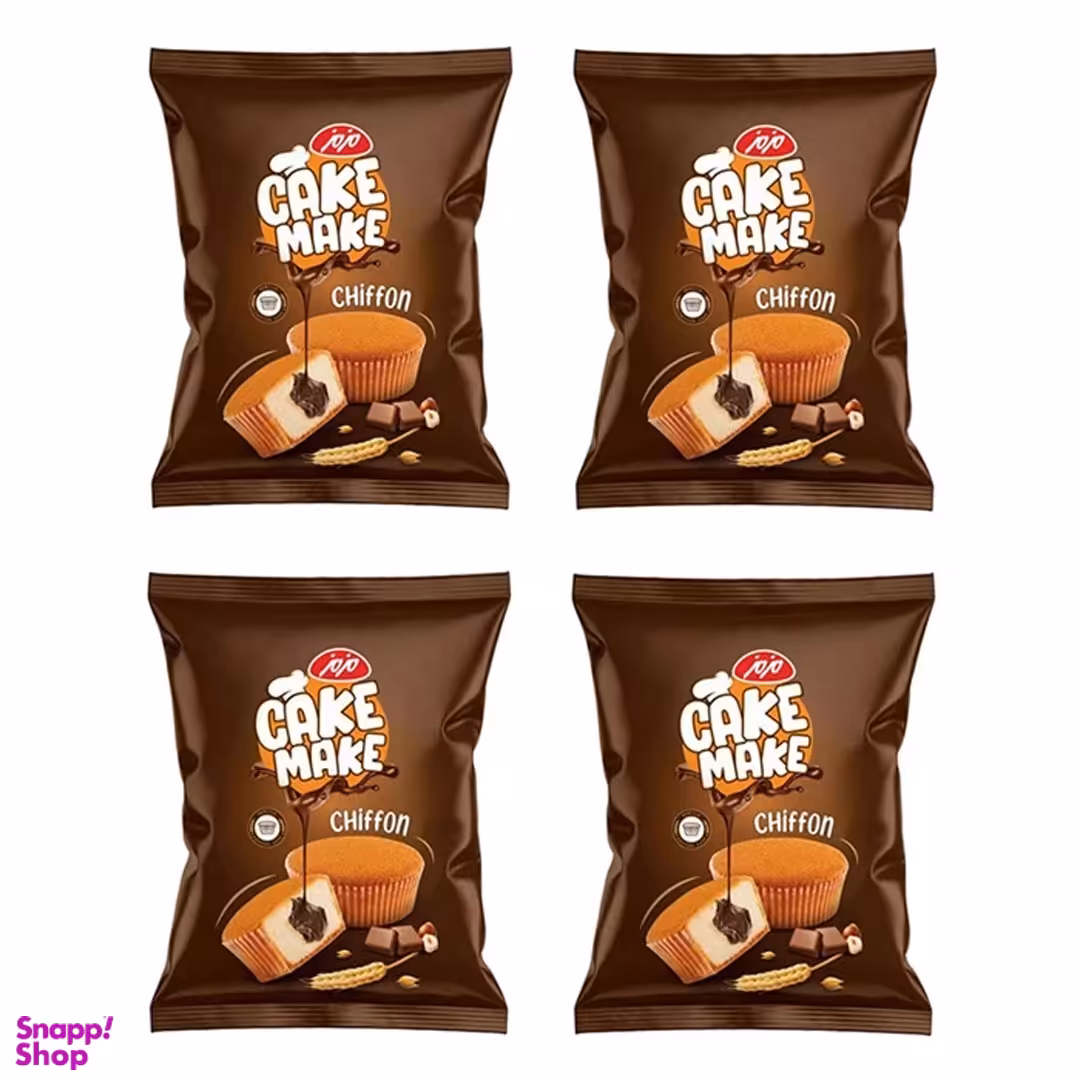 کیک روغنی با مغز کرم خامه شکلاتی کیک میک مزمز بسته 4 عددی