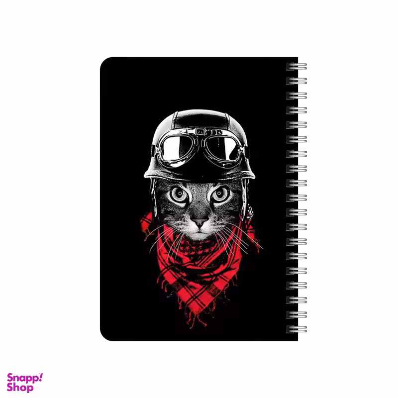 دفترچه یادداشت بامبیلیپ مدل چوبی طرح گربه با کلاه ایمنی کد 3057974