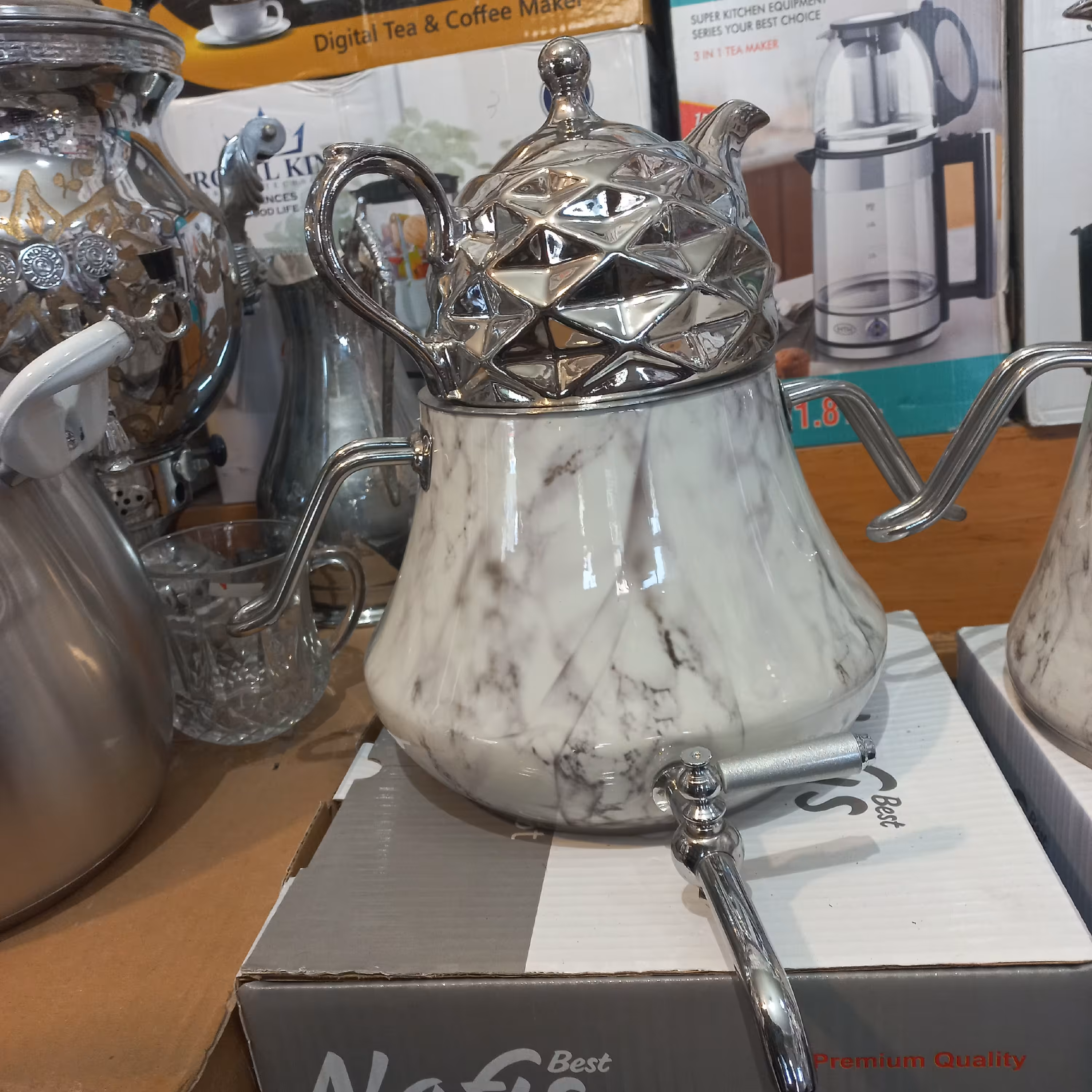 کتری قوری fr مدل سنگ مرمر