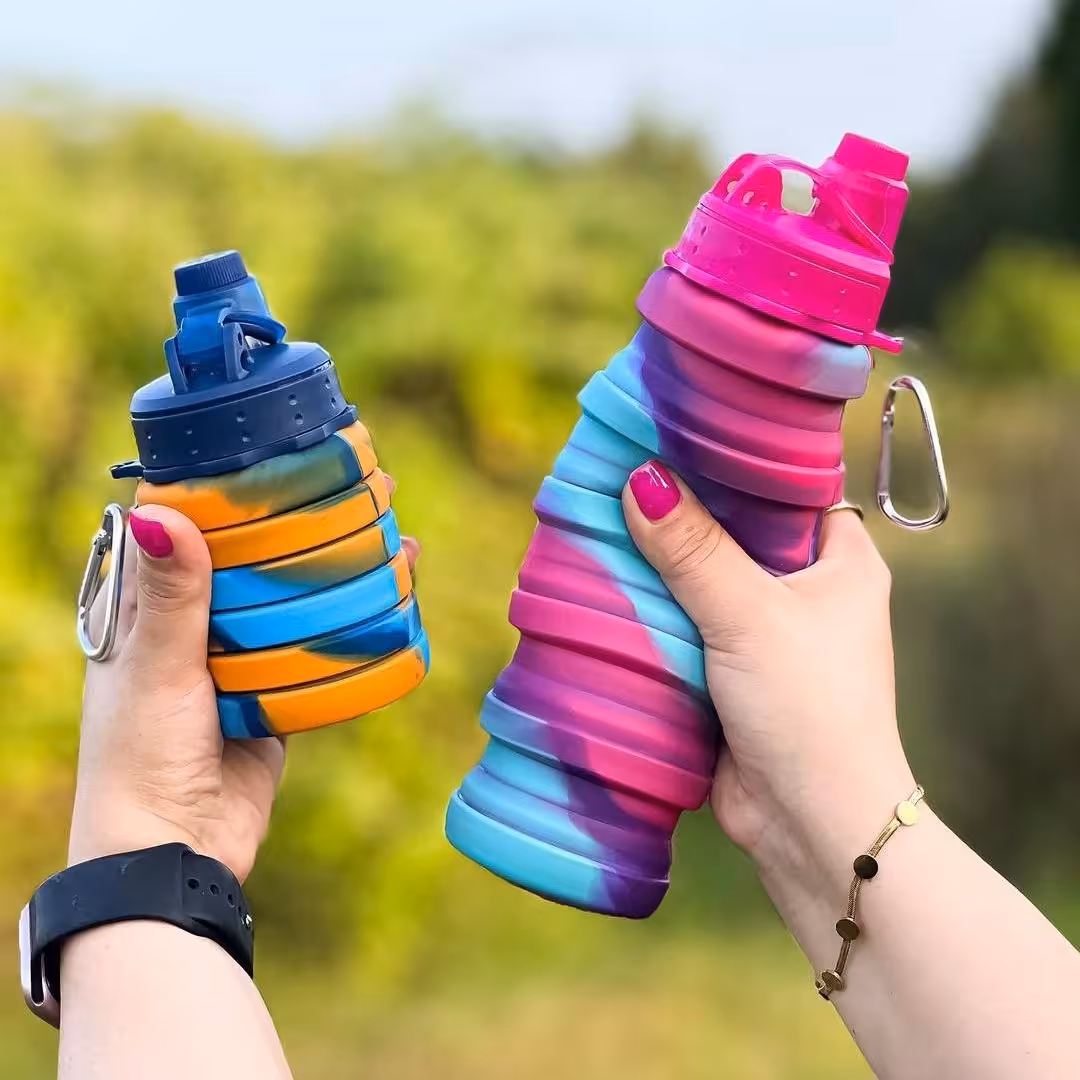 قمقمه و بطری آب تاشو  جنس سیلیکون با کیفیت عالی