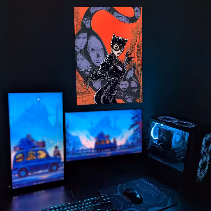 تابلو شاسی طرح catwoman سایز 21در30 براق کد c1-23