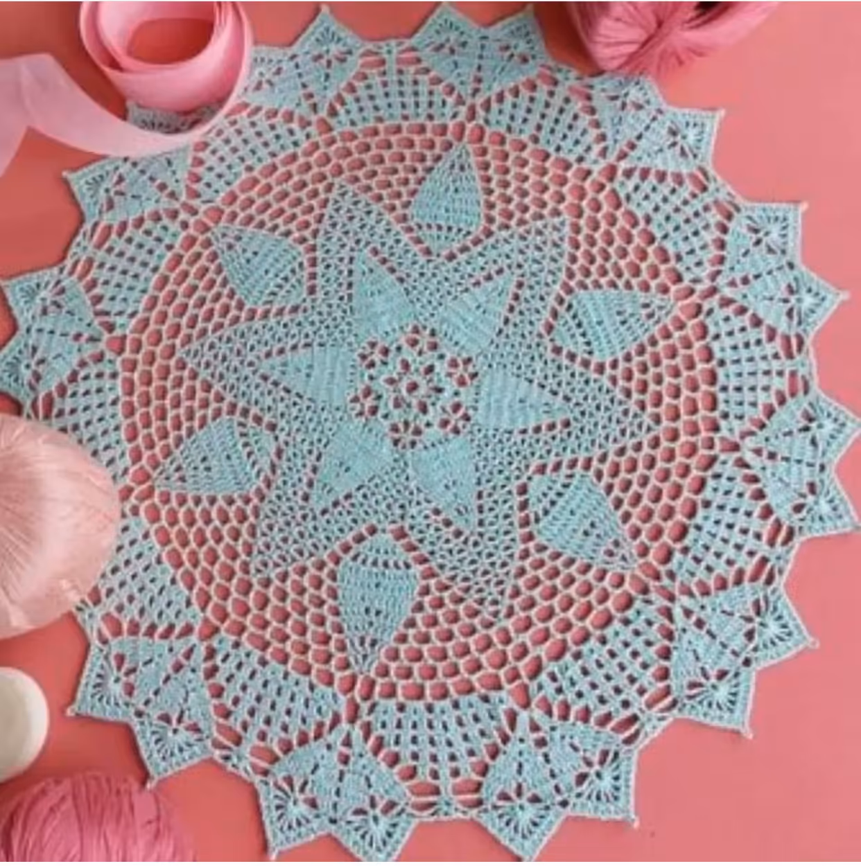 رومیزی قلاب بافی   166