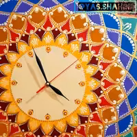 ساعت دیواری چوبی 45سانتی هنردست 